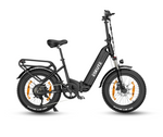 Sleek black Eskute Star eBike with sturdy frame and powerful fat tires.