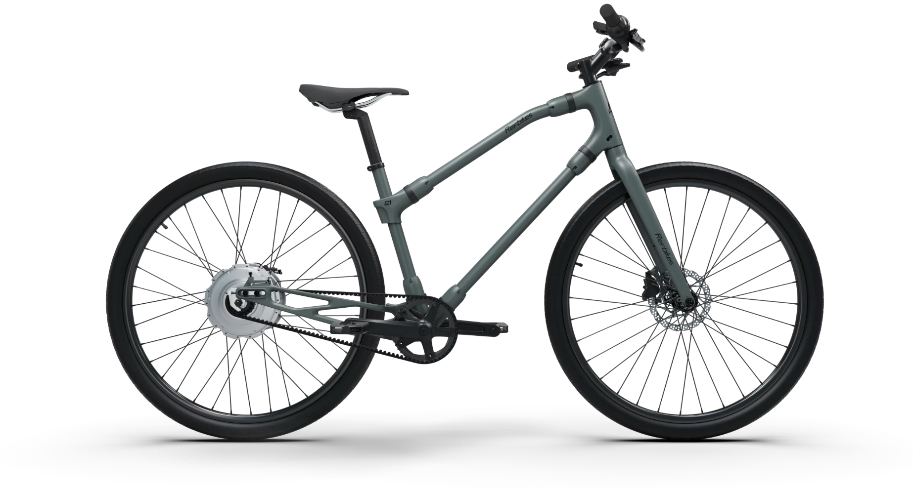 Soft green Essential Boost bike, perfect for eco-friendly transportation.