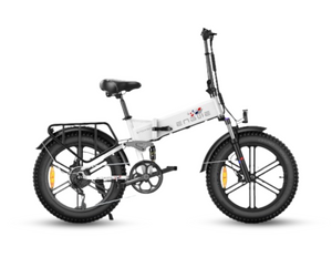 White Engwe Engine X Ebike in full side view, showcasing its electric features.