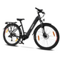 Side profile of the Eskute Polluno Pro electric bike in sleek black.