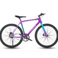 Vibrant purple and blue VANPOWER City Vanture electric bicycle with a modern design.
