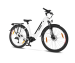 Eskute Polluno Pro eBike in white with visible branding and frame design.