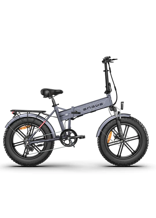 Side view of a grey Engwe EP2 Pro ebike, showcasing its design for multi functions