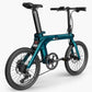 Rear view of the foldable Fiido X electric bike highlighting its efficient chain drive and gearing system.