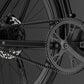 Detailed shot of the VANPOWER City Vanture's chainring and pedal mechanism.