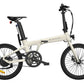 Compact white ADO Air 20 Foldable electric bike with black accents, side view.