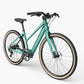 Fiido C22 electric bike in teal, side view with a focus on gear mechanics.