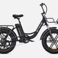 Black Engwe L20 eBike displaying its modern frame and electric components.