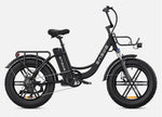 Black Engwe L20 eBike displaying its modern frame and electric components.