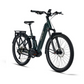 Three-quarter view of the Lapis electric bike showcasing its robust frame and gear system, perfect for eco-friendly commuting.