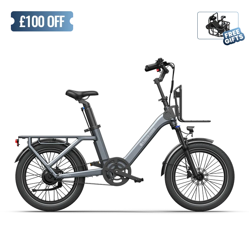 ADO Air One Pro – Family Folding E-Bike with 2-Speed Auto, Belt Drive, Hydraulic Brakes