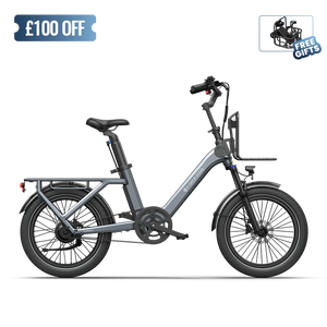 ADO Air One Pro – Family Folding E-Bike with 2-Speed Auto, Belt Drive, Hydraulic Brakes