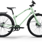 Mint green Ref Urban bike, combining modern aesthetics with sustainable transportation for an active lifestyle.