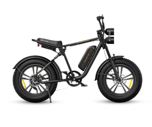 Side view of the Engwe M20 ebike in black, combining power and design for the adventurous rider