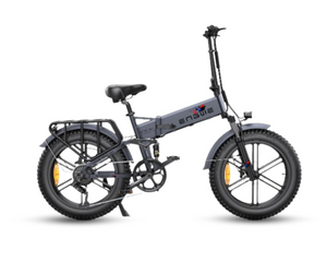 Engwe Engine Pro Ebike from a side angle with focus on the folding frame.