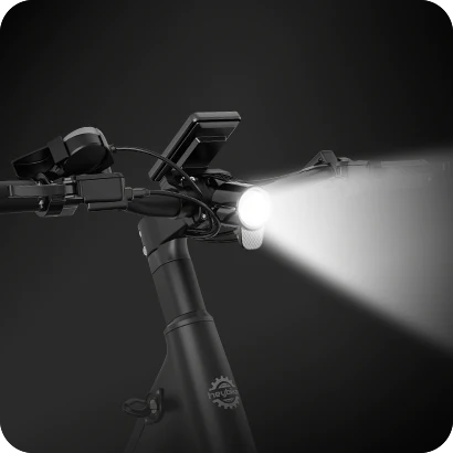 Experience safe and focused commuting with adjustable multi-angle illumination, designed for optimal visibility without distractions.