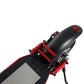 Rear view of Kugoo M4 Pro electric scooter showcasing the suspension and red accents.